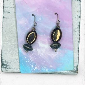 4988u. Bronze Statement Fishhook Earrings